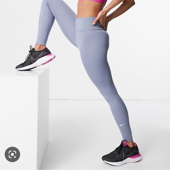Nike Women’s One Dri-Fit full length leggings- small - blue - Picture 3 of 9